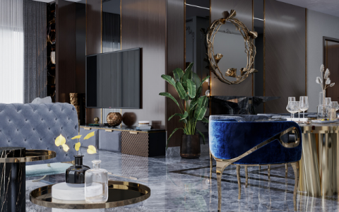 Luxurious House in Dubai | An Open Space Dining and Living Area