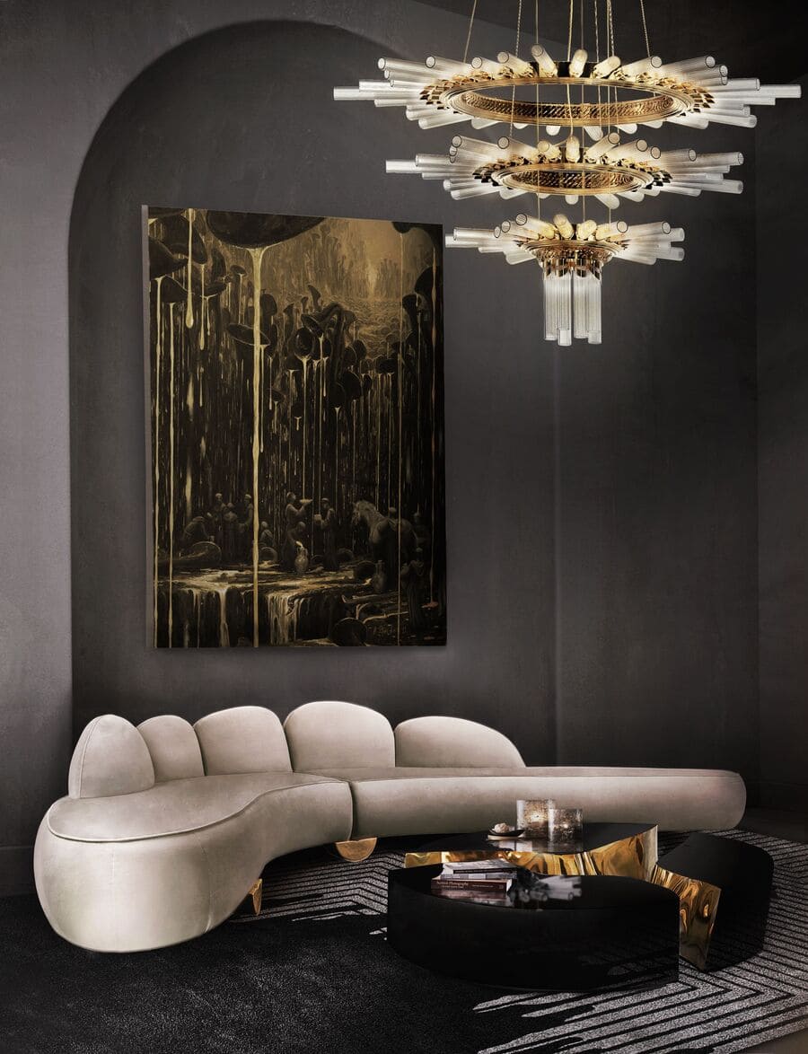 dark gold center table