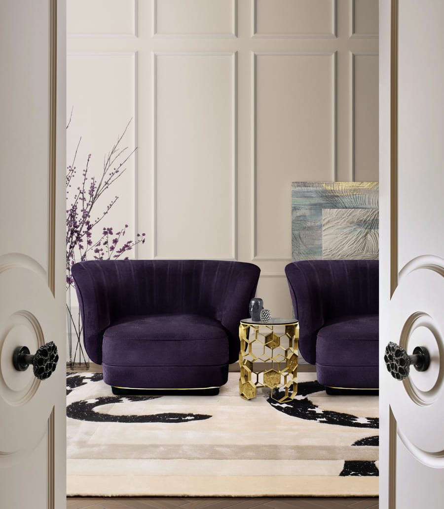 luxurious purple armchair
